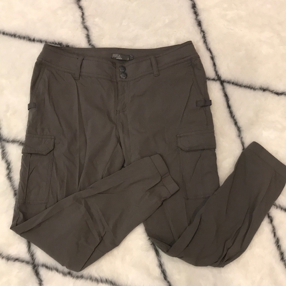Prana lightweight cargo pants in clay color